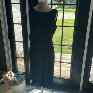 Medium Length Black dress, Brand: Ralph Lauren, Size: 10, Color: Black and White